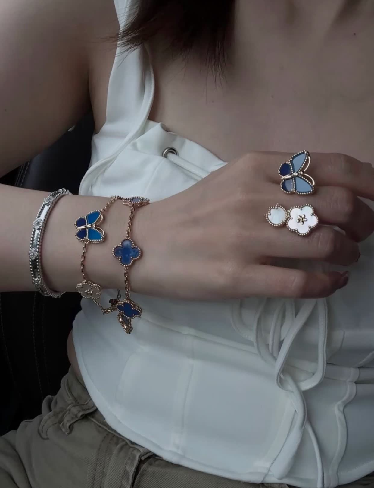 Van Cleef & Arpels Alhambra Ring and Bracelet Set
